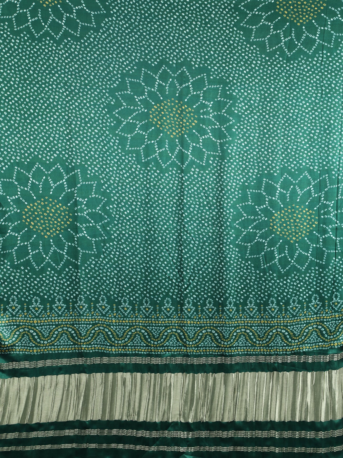 green suryamukhi bandhani print dupatta