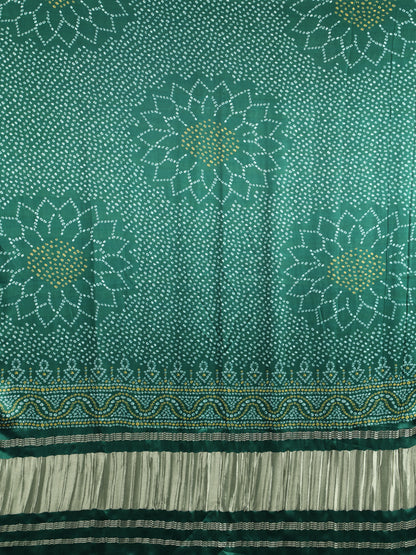 GREEN SURYAMUKHI BANDHANI PRINT DUPATTA