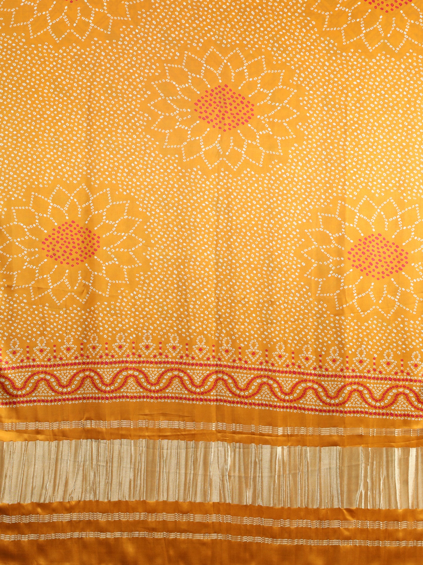 mustured yellow suryamukhi bandhani print dupatta