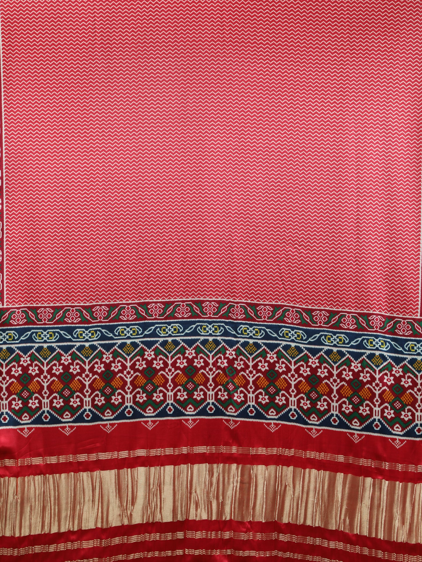 red ikkat patola print dupatta