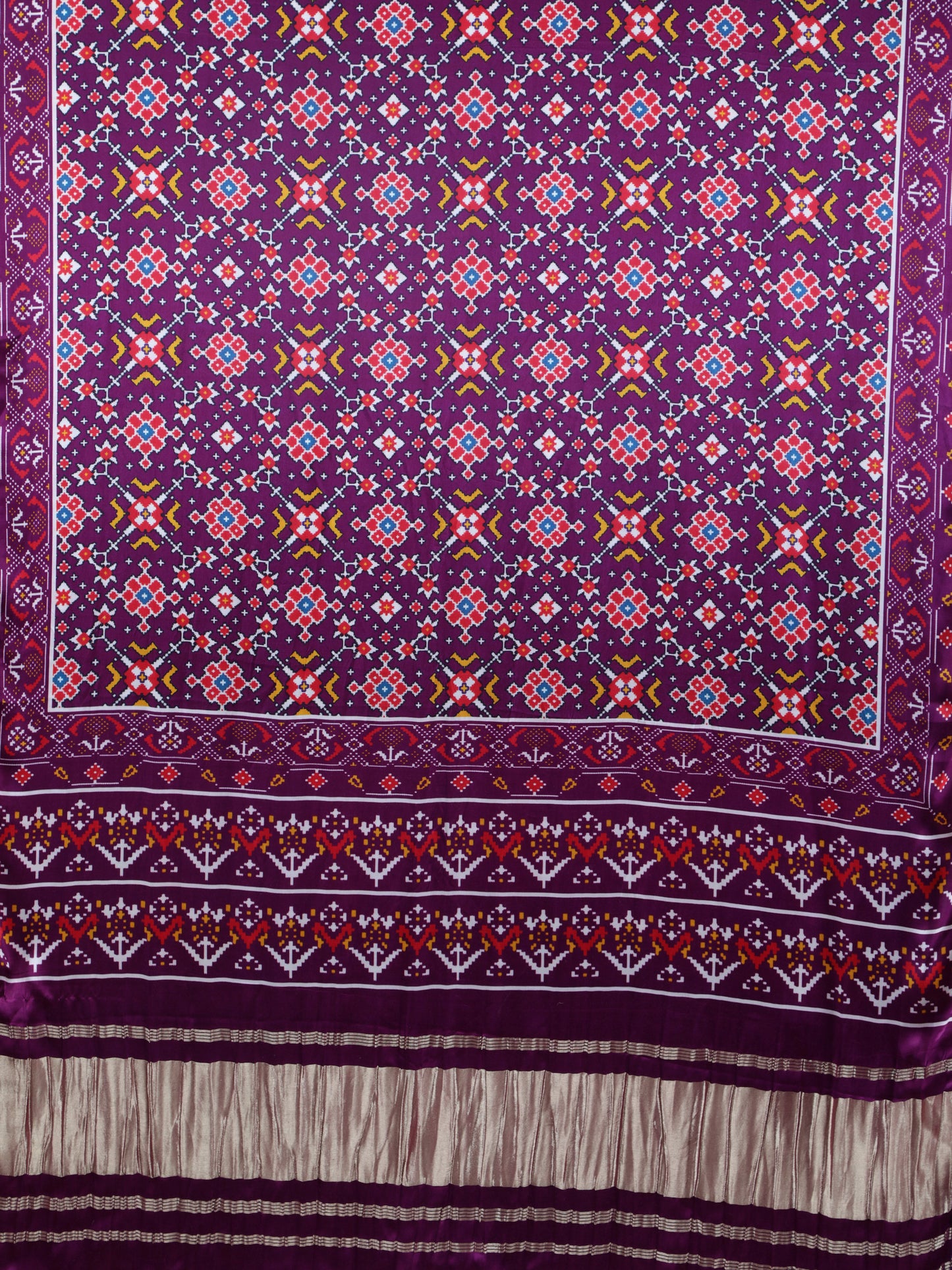 purple ikkat patola print dupatta