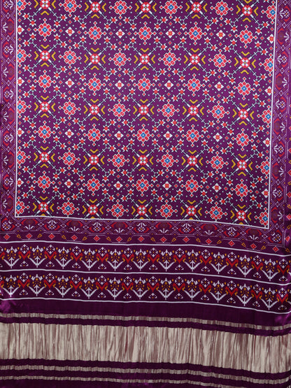 PURPLE IKKAT PATOLA PRINT DUPATTA