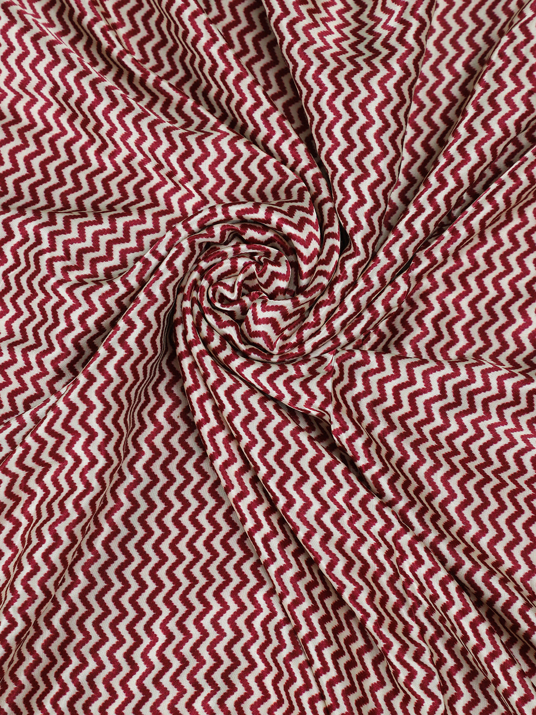 cream & maroon ikkat patola print dupatta