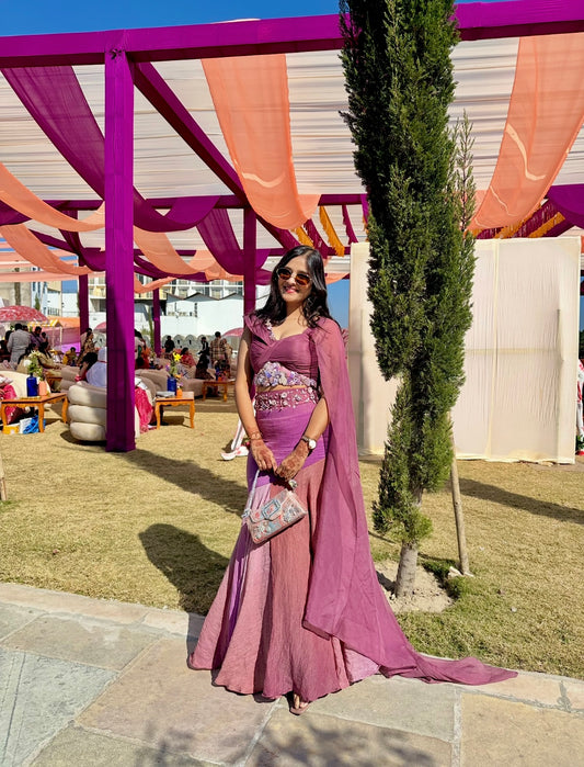 Mauve Lehenga set