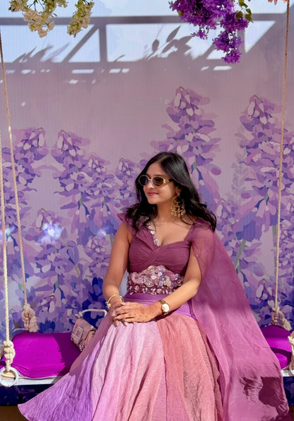 Mauve Lehenga set