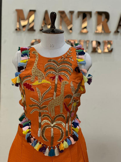 Embroidered Pants Set