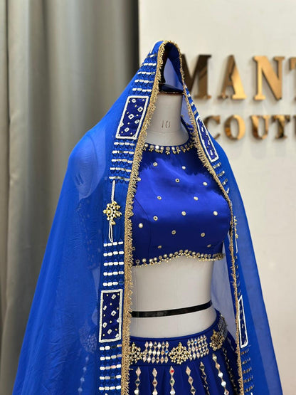 Rajkumari Royal Blue Lehenga Choli Set