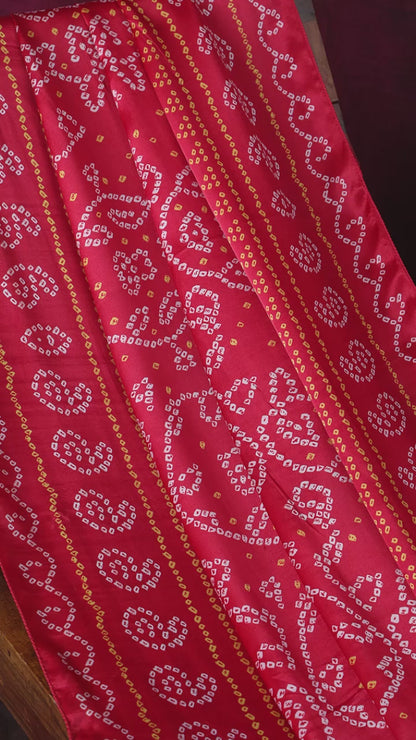 RED BANDHANI PRINT DUPATTA